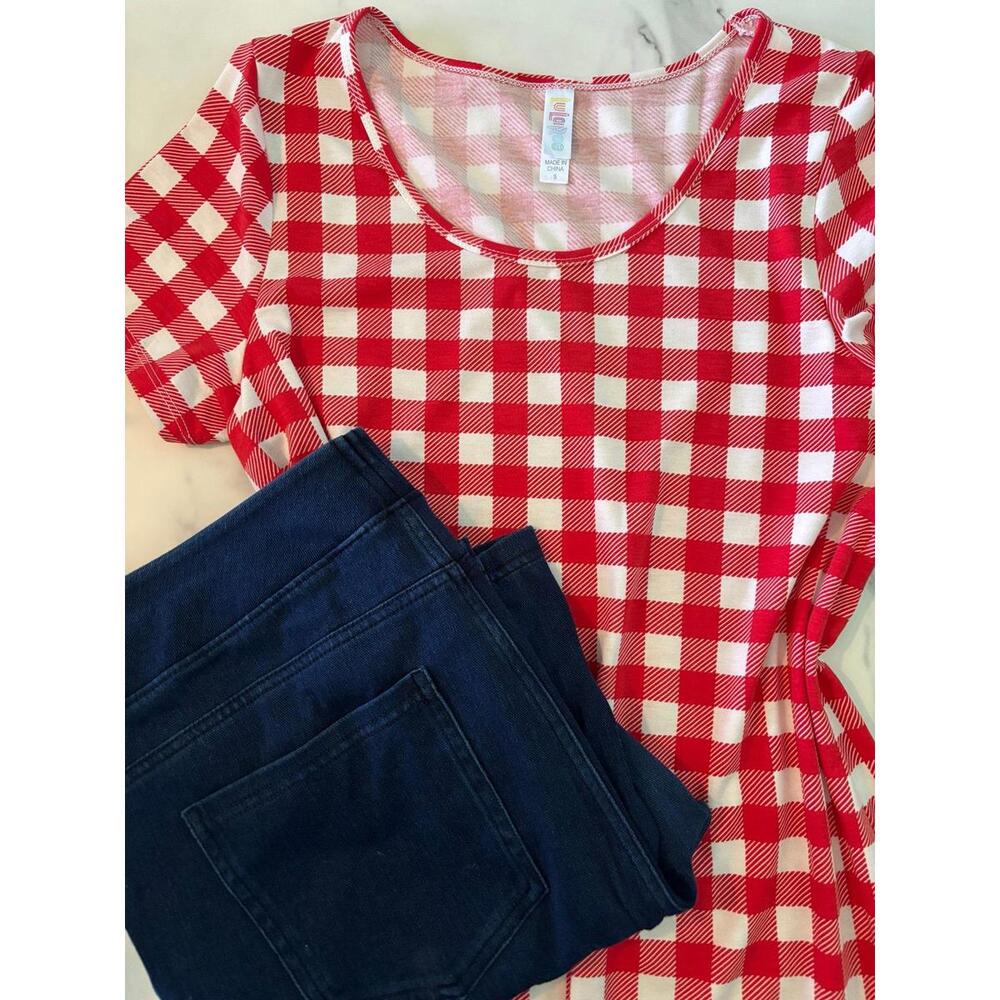 Lularoe Gingham Classic T